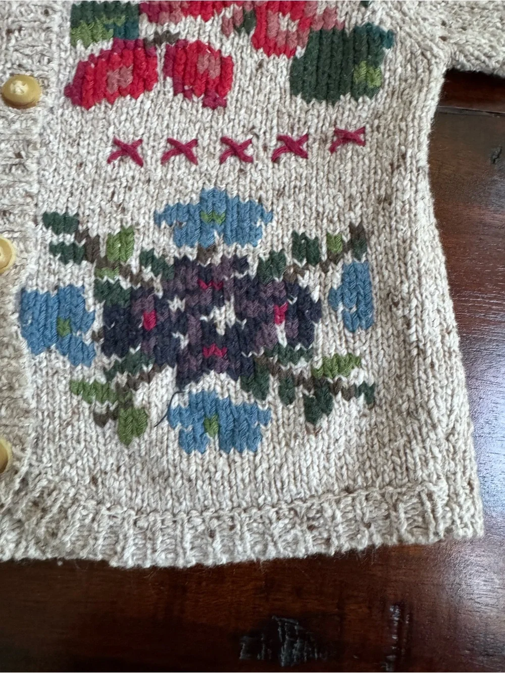 Vintage Multicolored Baby Gap Cardigan 90s Floral Baby Toddler S 3-12 Months